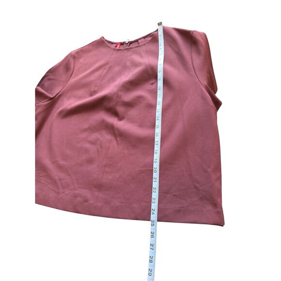 Spanx The Perfect Funnel Top Burgundy Plus Short Sleeve Stretch Casual Size 2X - Picture 12 of 12